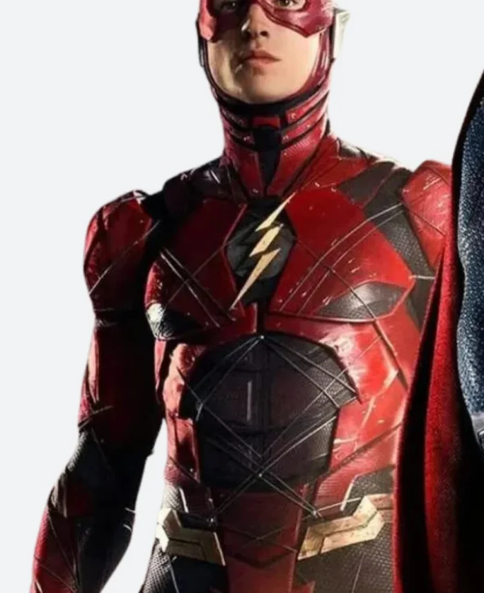 Justice League Ezra Miller The Flash Leather Jacket