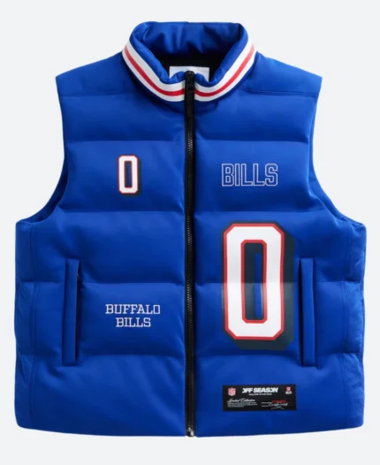 Keon Coleman Buffalo Bills Off Season Puffer Vest Front Image