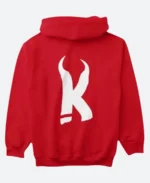 Kozy Red Hoodie Back Image