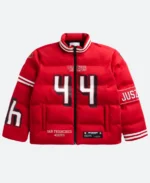 Kyle Juszczyk SF 49ers Off Season Puffer Jacket Front Image