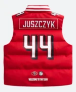 Kyle Juszczyk SF 49ers Off Season Puffer Vest Back Image