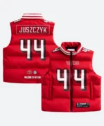 Kyle Juszczyk SF 49ers Off Season Puffer Vest Frot & Back Image