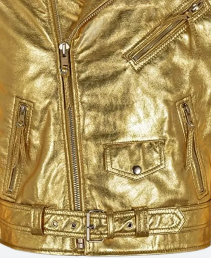Landman Angela Norris Leather Biker Jacket Close Image