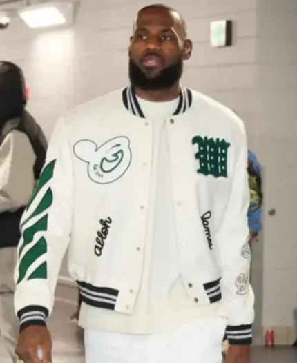 Lebron James Off White Kings Varsity Jacket