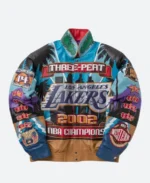 Los Angeles Lakers Kobe Bryant 3 Peat Leather Jacket Front Image