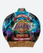 Los Angeles Lakers Kobe Bryant 3 Peat Leather Jacket back Image