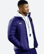 Marcus Freeman Notre Dame Puffer Jacket Side Image