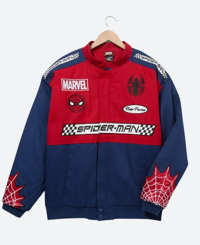 Marvel Spider Man Peter Parker Racing Jacket Front Image