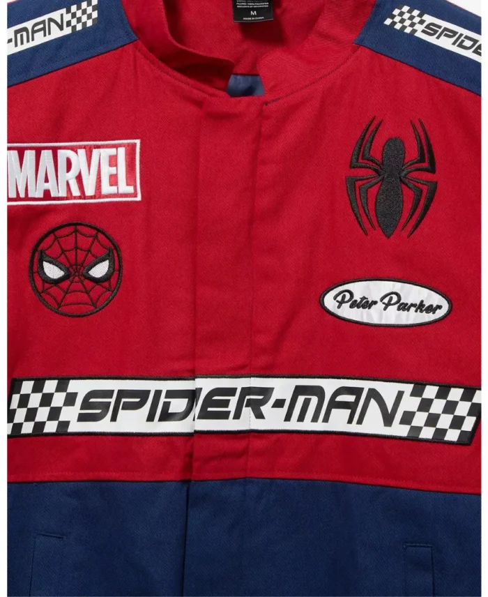 Marvel Spider Man Peter Parker Racing Jacket Front Zoom Image