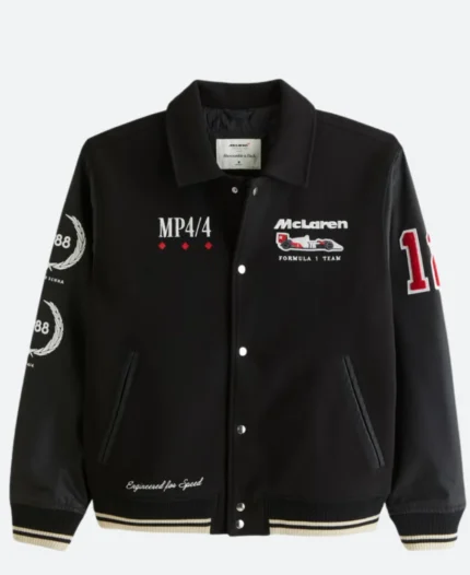 McLaren F1 1988 Varsity Bomber Jacket Front Image