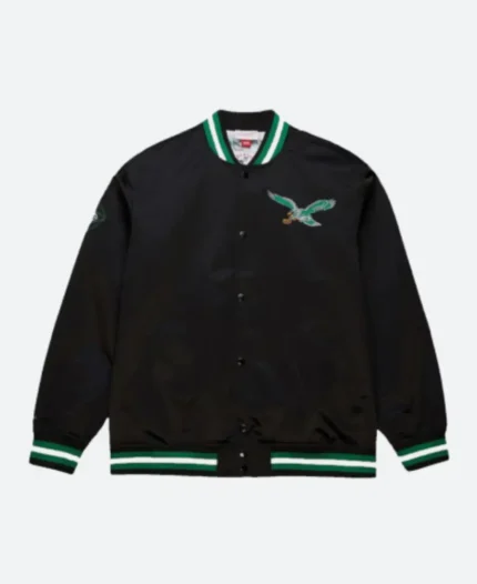 Mitchell & Ness Eagles Black Varsity Jacket