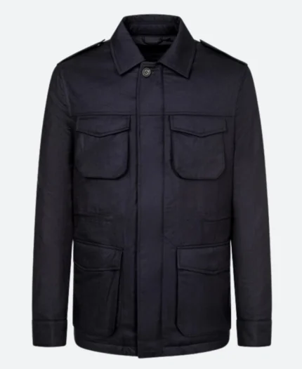 Navy Blue Field Jacket Front Image