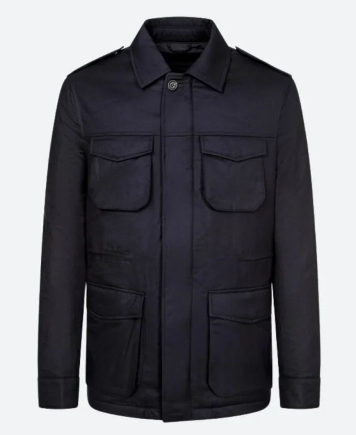 Navy Blue Field Jacket Front Image