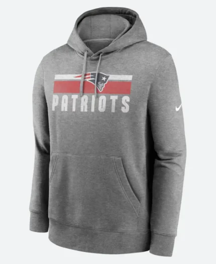 New England Patriots Heather Charcoal Club Hoodie