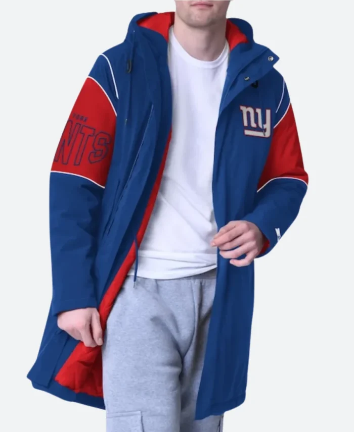 New York Giants Dynasty Polyfill Stadium Coat Front Image