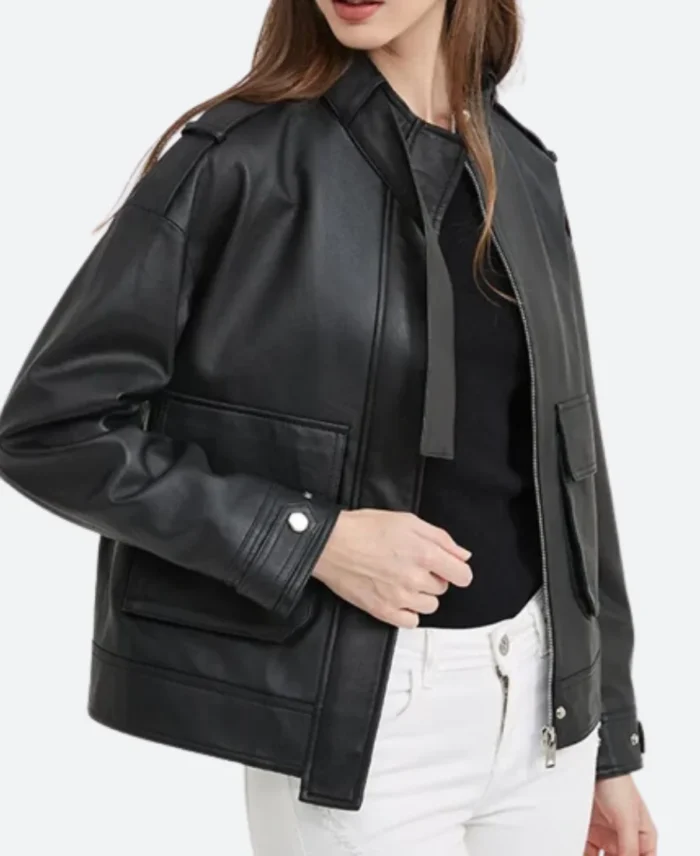 Nobody Wants This Morgan Leather Jacket Side Image