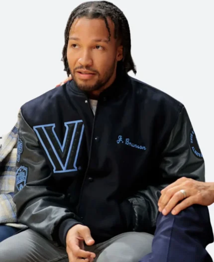 Ny Nicks Jalen Brunson Villanova Varsity Jacket Front Image