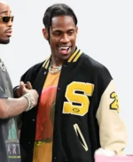 Paris Olympic 2024 Travis Scott Varsity Jacket Close Image