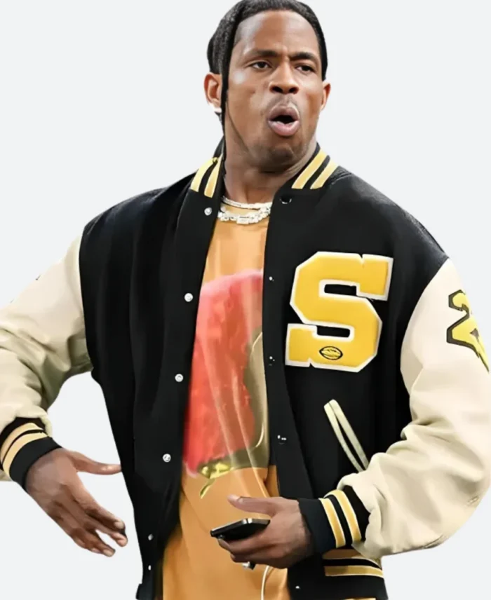 Paris Olympic 2024 Travis Scott Varsity Jacket Front Image