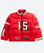 Patrick Mahomes KC Chiefs Off Season Puffer Jacket Front Image