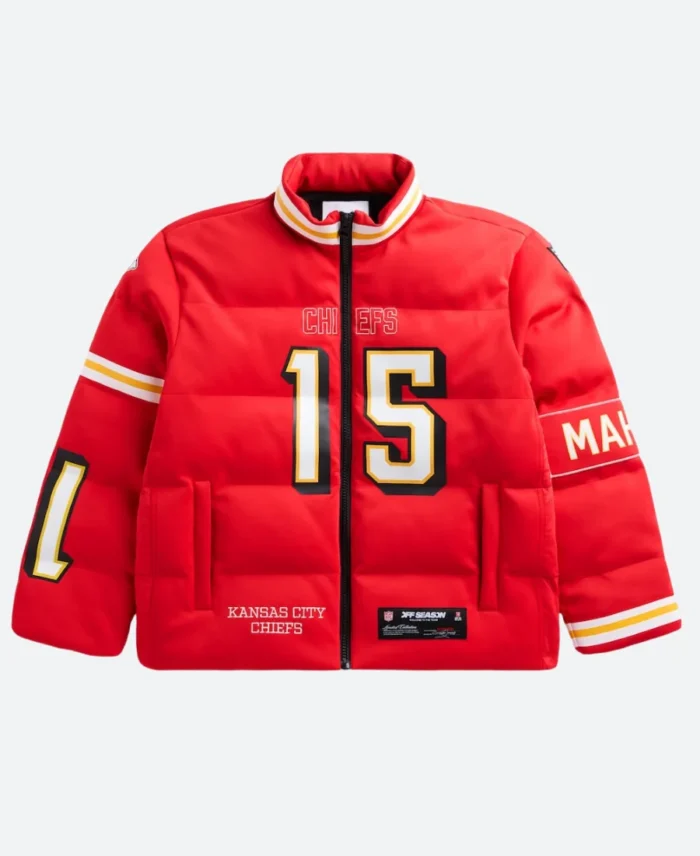 Patrick Mahomes KC Chiefs Off Season Puffer Jacket Front Image