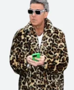 Robbie Williams NYC Leopard Fur Coat Full Image