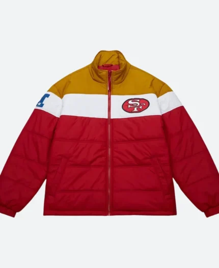 SF 49ers Puffer Jacket Front Image