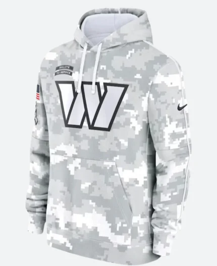 Salute To Service Washington Commanders Camo Hoodie Front Image