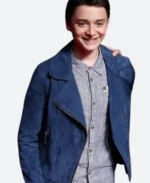 Stranger Things Movie Premiere Suede Leather Jacket Close Image