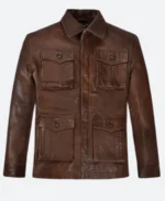 Supernatural S7 Dean Winchester Leather Jacket Front Image