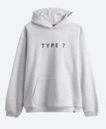 TYPE 7 Pullover Hoodie White Front Image