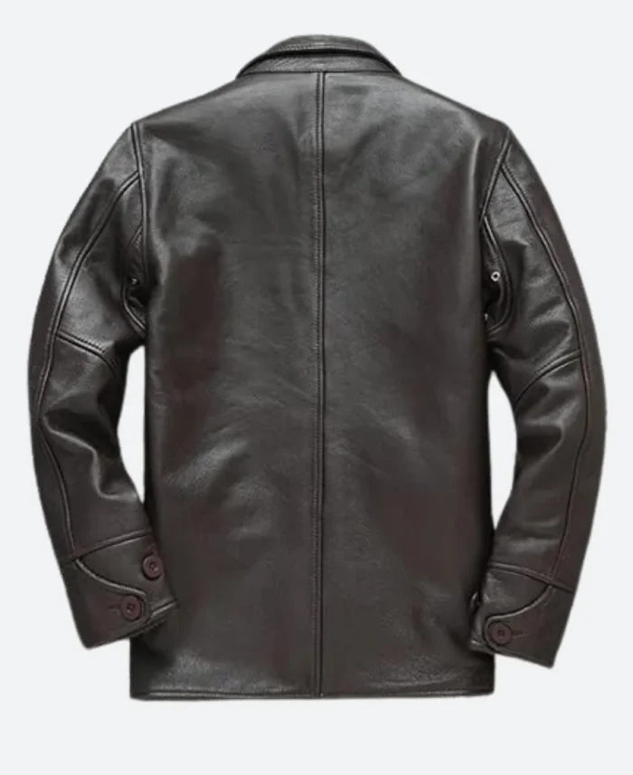 The Dig Stuart Piggott Leather Jacket Back Image