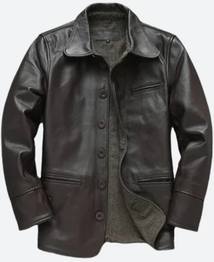 The Dig Stuart Piggott Leather Jacket Front Image