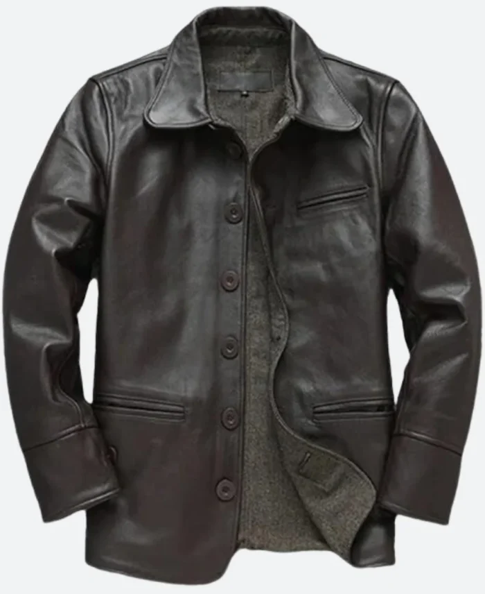 The Dig Stuart Piggott Leather Jacket Front Image