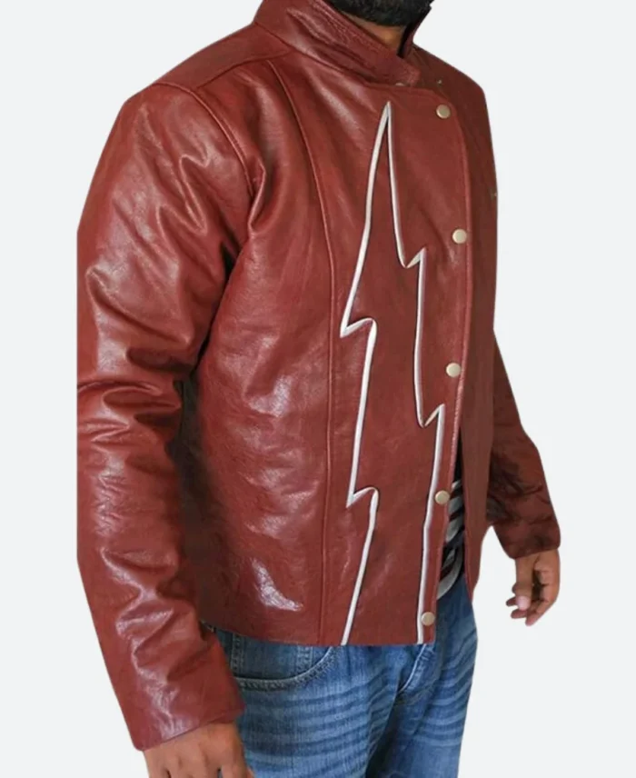 The Flash Jay Garrick Leather Jacket Side Image