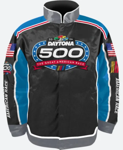 The Great America Race 2024 Daytona 500 Racing Leather Jacket Front Image