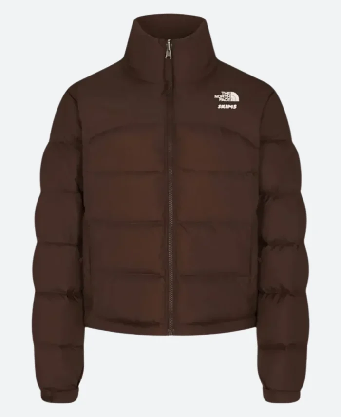 The North Face X Skims Puffer Jacket Brown Front Image