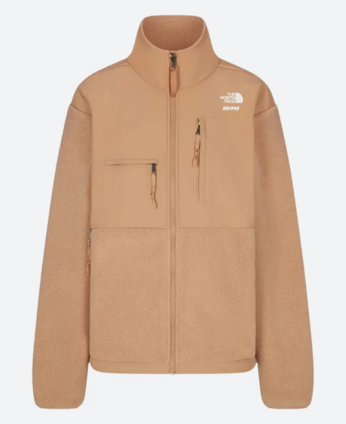 The North Face X Skims Zipper Hoodie Beige Front Image