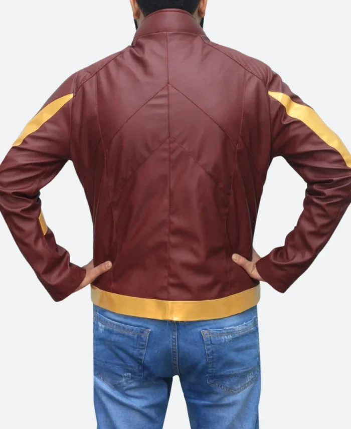 The Once and Future Flash Leather Jacket Back Image