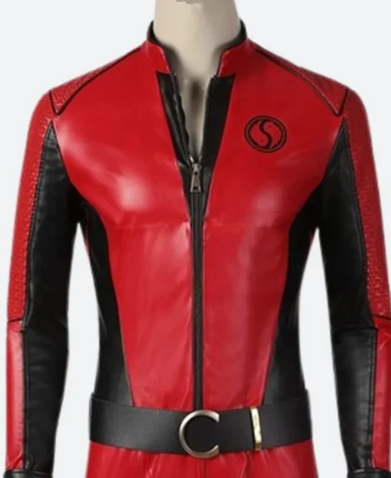 The Umbrella Academy S03 Ben Hargreeves Leather Jacket Front Image