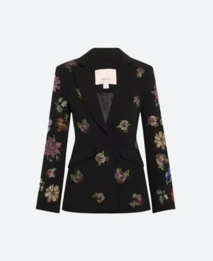 The View 2025 Joy Behar Black Floral Embellished Blazer