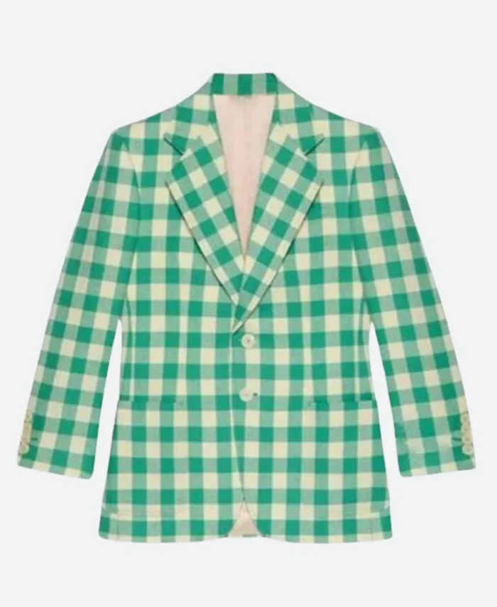 The Voice John Legend Green Plaid Blazer Front Image