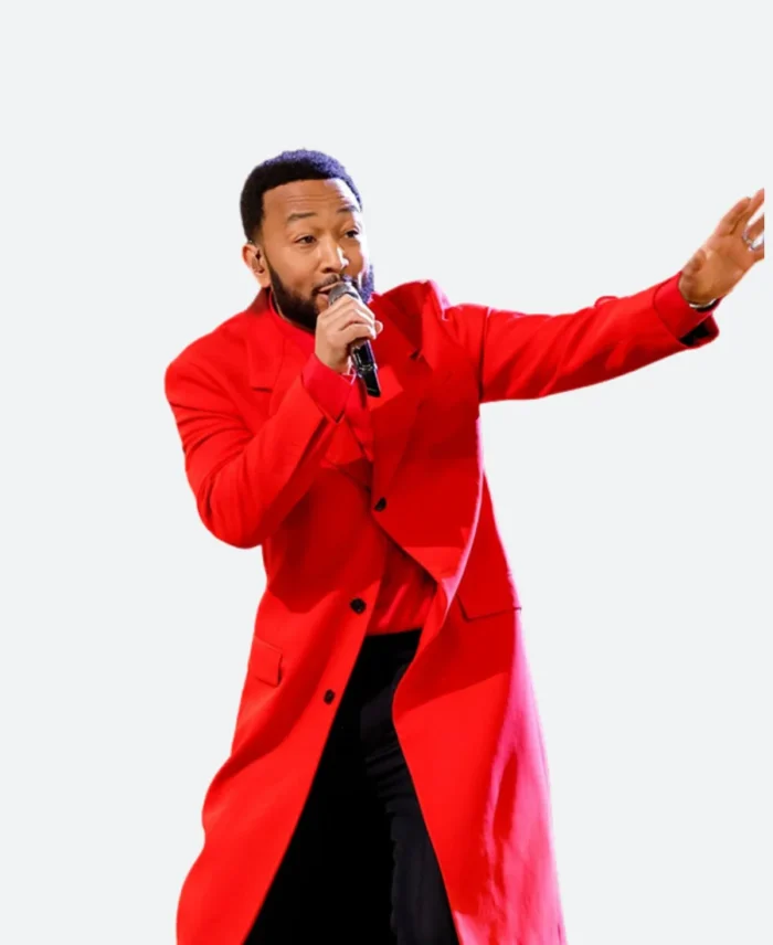 The Voice John Legend Red Coat Front Image 3