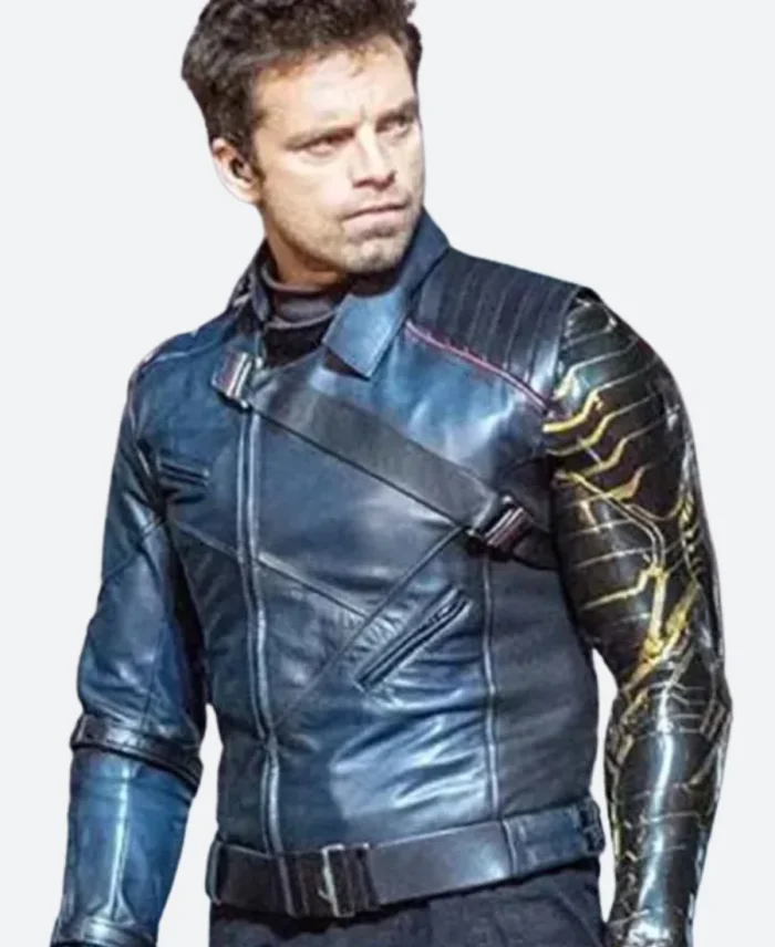 Thunderbolts Bucky Barnes Leather Jacket Close Image