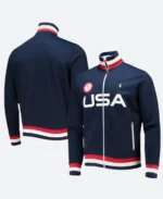 USA Olympic Blue Track Jacket Front & Back Image