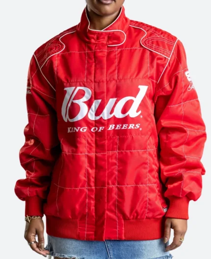 VTG Budweiser King Of Beers Racing Jacket Front Image