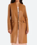 Virgin River S06 Melinda Monroe Leather Trench Coat Front image