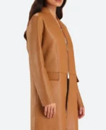 Virgin River S06 Melinda Monroe Leather Trench Coat Side Imagr