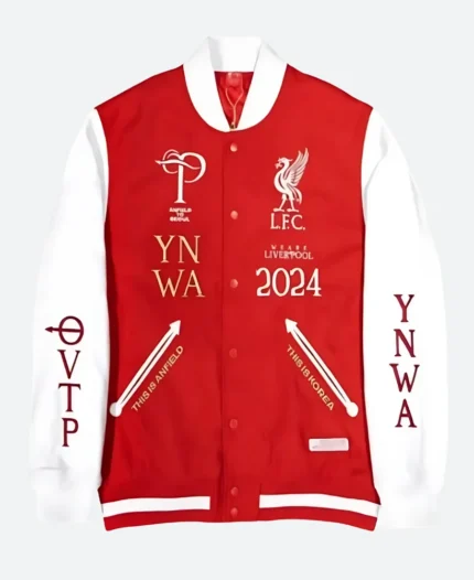 YNWA X Liverpool FC Varsity Jacket Front Image