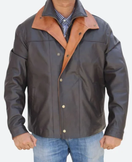 Yellowstone Thomas Rainwater Leather Jacket Front Image